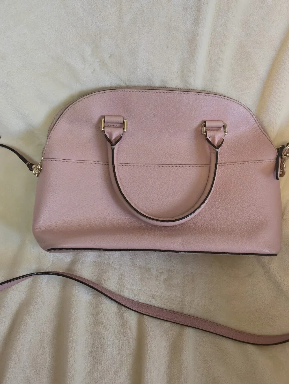 kate spade Pink Dome Satchel with Gold Hardware